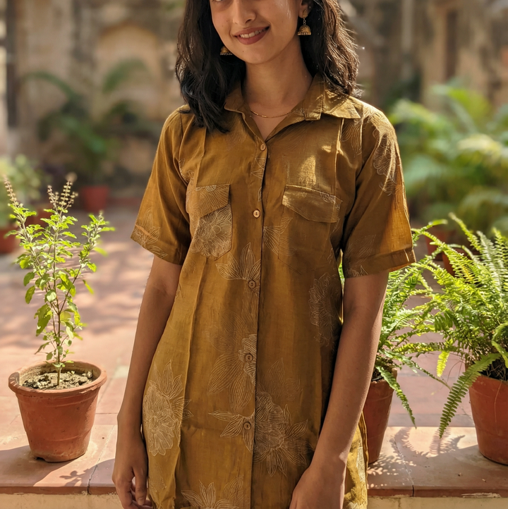 VATICAN SILK CORD SET WITH BEAUTIFUL PRINT AND POCKETS