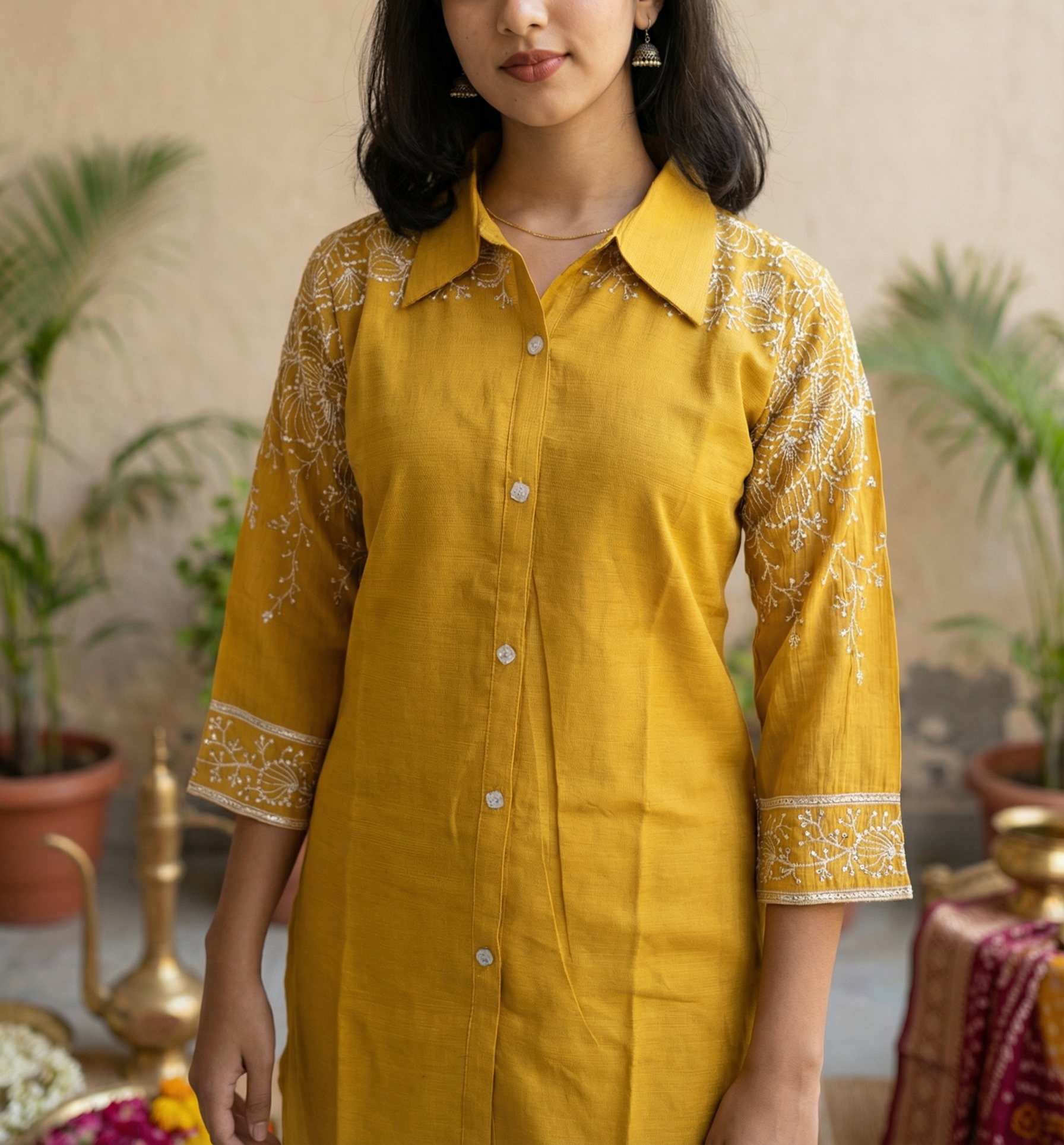 VATICAN SILK PREMIUM CORD SET WITH EMBROIDERY